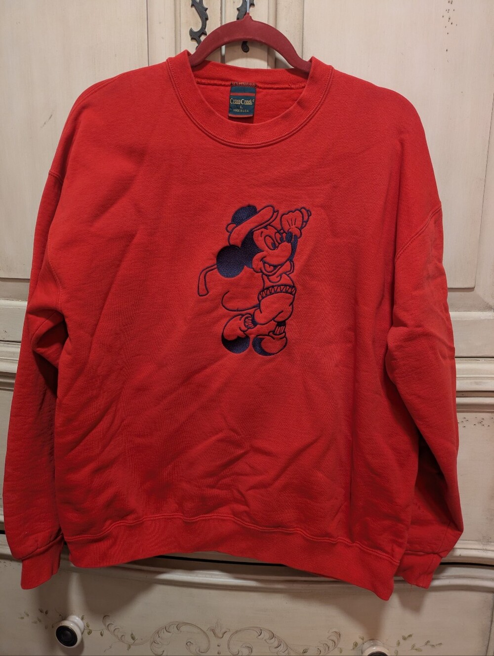 Vintage Cross Creek Mickey Mouse 90s Golfing Sweatshirt size L Mens